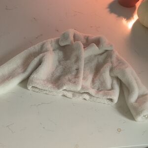 Knitworks White Faux Fur Jacket